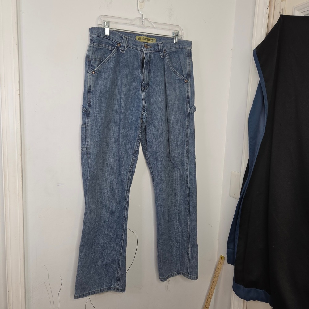 Lee Dungarees Carpenter Mens Blue Denim Workwear Jeans 32x30 2877911